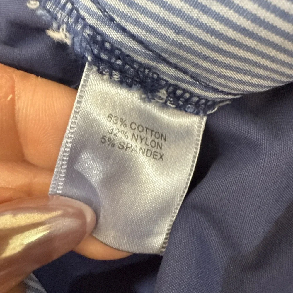 Peter‎ Millar Shorts 40 Blue Seaside Poplin Cotton Blend Golf Chino Performance